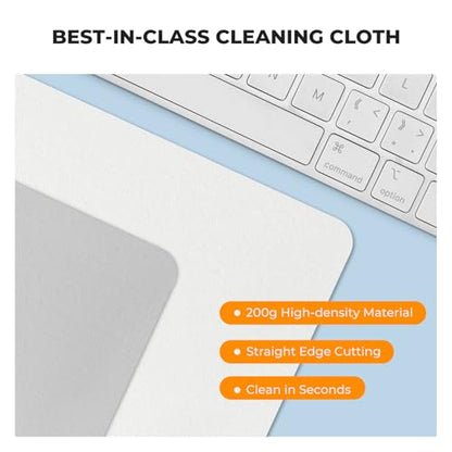 K&F CONCEPT Microfiber Lens Cleaning Cloth X6,Glasses Cleaning,High Density | Individually Packaged,Percision Cleaning,Washable And Reusable,for Eyeglasses,Camera Lens,Screen Cleaning,White & Grey,MC01