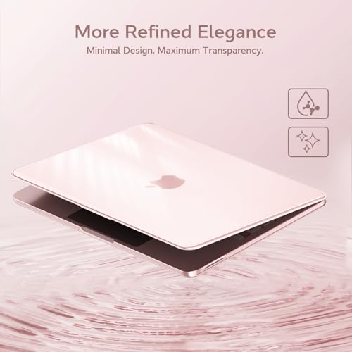 B BELK for MacBook Neo Case 13 inch 2026 Release Model A3404, Crystal Blush | Scratch Resistant Protective Hard Shell for Mac Neo Case with Keyboard Cover & Screen Protector, Lightweight, Easy Snap-On - color: Crystal Blush