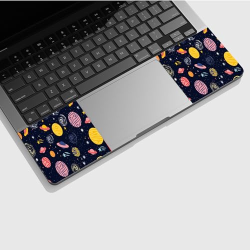 Universal Laptop Skin Sticker with 2 Wrist Pad Skins, Waterproof Scratch Resistant Vinyl Laptop Cover Decal, Cut to Fit for 11–15.6 Inch MacBook HP Dell Lenovo, Cosmic Planet - color: Cosmic Planet