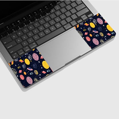 Universal Laptop Skin Sticker with 2 Wrist Pad Skins, Waterproof Scratch Resistant Vinyl Laptop Cover Decal, Cut to Fit for 11–15.6 Inch MacBook HP Dell Lenovo, Cosmic Planet - color: Cosmic Planet