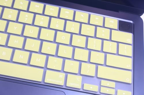 Keyboard Skin Compatible for 2026 MacBook Neo 13" A3404, Air 15.3" 13.6" M5 M4 M3 M2 A3448 A3241 A3114 A2941 A3449 A3240 A3113 A2681, MacBook Pro 14 16 inch M5 M4 M3 M2 M1 A3426 A3427 A3434 (Citrus) - color: Citrus Yellow