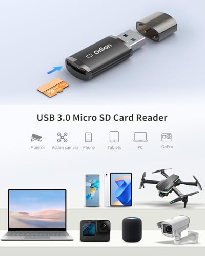5 Pack USB 3.0 Micro SD Card Reader, 5Gbps Speed SD Card Adapter, Menory Card Reader Compatible with Windows, MAC MacBook Pro/Air, Android and More, Black(5 Pack) - size: 5 Pack