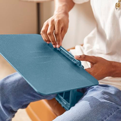 ECR4Kids The Surf Folding Portable Activity Lap Desk, Adjustable, Flexible Seating, Peacock Blue - color: Peacock Blue