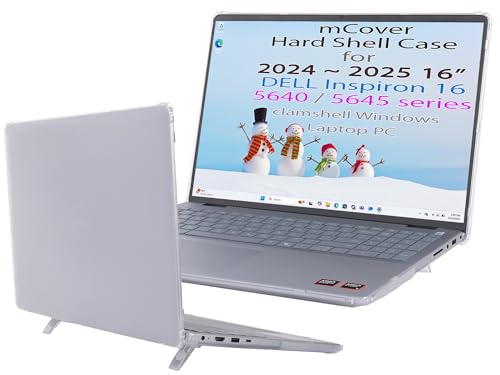 mCover Case Only Compatible with 2024～2025 16" Dell Inspiron 16 5640 5645 Series Clamshell Windows Laptop PC (NOT Fitting Any Other Dell Models) - Clear - color: Clear