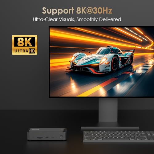 WAVLINK Laptop Docking Station 3 Monitors(Max Resolution: Single 8K or Triple 4K), 12-1 USB C Hub with 10Gbps M.2 PCIe/SATA SSD Enclosure, 2*HDMI + DP, 100W PD, for MacBook Pro/Air Mac mini M1–M4