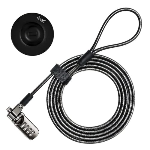 Laptop Cable Lock 4 Digital Combination Lock Security Computer Cable Lock Anti Theft Combination Lock Compatible for Tablet Laptop (1 Pack) - size: 1 Pack