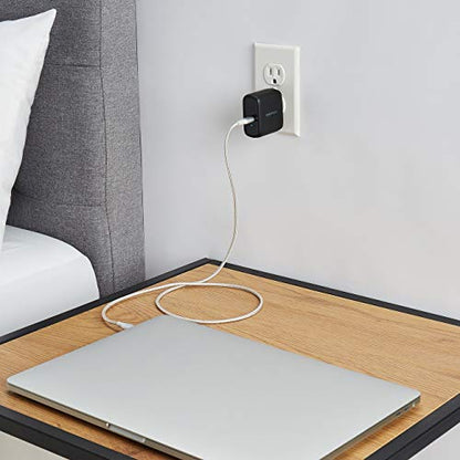 Amazon Basics 65W One-Port GaN USB-C Wall Charger with Power Delivery PD 3.0, Foldable Plug, Portable, Fast Charging for Laptops, Tablets & Phones, Non-PPS, Black - color: Black, style: 65W (1 USB-C)