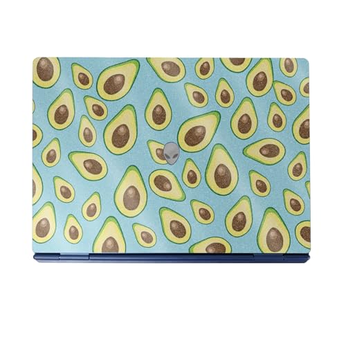 Glossy Glitter Laptop Skin Compatible with Alienware 16/16X Aurora (2025) - Blue Avocados - Premium 3M Vinyl Protective Wrap Decal Cover - Easy to Apply | Crafted in The USA by MightySkins - color: Blue Avocados, size: 16/16X Aurora (2025) Full Cover Skin