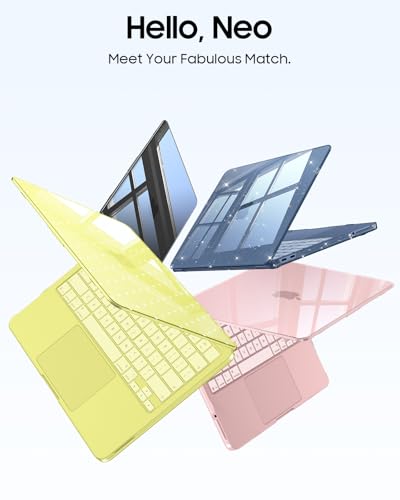 Fintie Case for MacBook Neo 13 Inch with Keyboard Skin & Screen Protector | 2026 A3404, Snap-On Design, Slim Fit, Hard Shell Cover, Citrus Polka Dot - color: Citrus Polka Dot