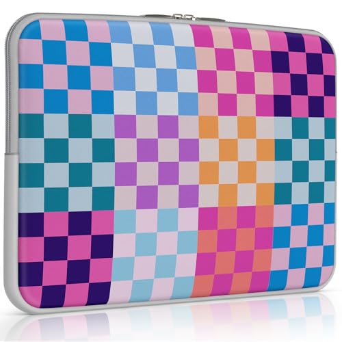 iCasso Laptop Sleeve 13 inch for MacBook Air 13-13.6 inch,Laptop case for MacBook Neo/Pro 13 inch, Slim Protective Travel Carrying Case Sleeve for 14 inch Chromebook,HP,Dell, Dopamine Checkerboard - color: Dopamine Checkerboard