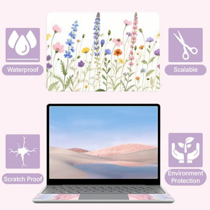 CREATCABIN Colorful Flowers Laptop Skin Sticker Decal Netbook Skin Sticker Notebook Art Decal 12" 13" 13.3" 14" 15" 15.4" 15.6" Laptop Protector Cover Waterproof Scratchproof Removable Easy to Apply - style: Colorful Flowers