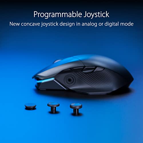 ASUS ROG Chakram X Origin Wireless Gaming Mouse – MMO/MOBA Design, Detachable Joystick, 11 Programmable Buttons Right-Handed, 123g, Tri-Mode Connectivity, 36K DPI, up to 150Hr Battery, PC/Mac Support - style: Chakram X