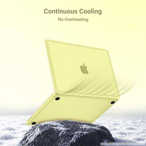 MOSISO Compatible with MacBook Neo Case 13 inch 2026 A3404 A18 Pro Chip | Anti-Cracking Cover Matte Finish Seamlessly Closes Protective Hard Shell Case Cover with TPU Bumper, Citrus - color: Citrus