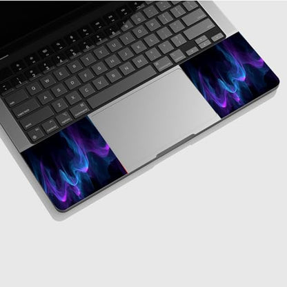 Universal Laptop Skin Sticker with 2 Wrist Pad Skins, Waterproof Scratch Resistant Vinyl Laptop Cover Decal, Cut to Fit for 11–15.6 Inch MacBook HP Dell Lenovo, Abstract Purple Blue Wave - color: Abstract Purple Blue Wave