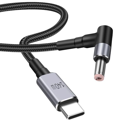 MEIRIYFA USB C to DC 5.5mm x 2.5mm Power Cable Quick Charging Cord PD 140W 7A USB Type C Input to DC5.5x2.5mm Output Power Cable for Phones, Tablets, Laptop, Router (1.8M) (DC 5.5mm x 2.5mm)