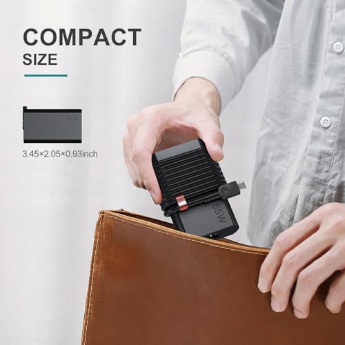 2025 New Slim 65W USB-C Laptop Charger Compatible with Lenovo ThinkPad T14 T15 T16 X1 T490,Yoga 7i 2-in-1,for Lenovo Chromebook Charger,IdeaPad3 Charger .Type-C Fast Charging AC Adapter