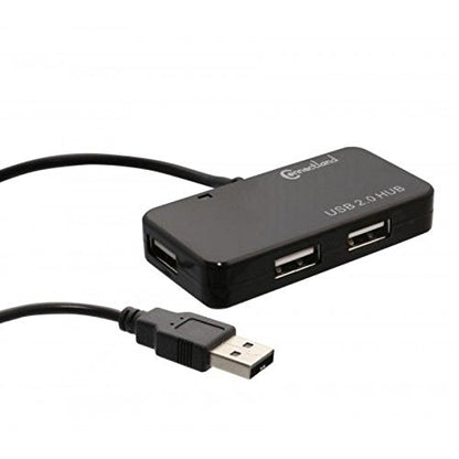 Connectland CL-HUB20033 Ultra Slim USB 2.0 4 Port Hub for Desktop and laptops Black