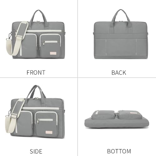 15-15.6 inch Laptop Shoulder Bag, for MacBook Pro 16, Hp Lenovo Dell 14 inch Waterproof Messenger Bag Case Sleeve (gray) - color: Gray, size: 15 inch/15.6 inch