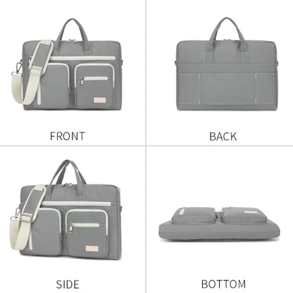 15-15.6 inch Laptop Shoulder Bag, for MacBook Pro 16, Hp Lenovo Dell 14 inch Waterproof Messenger Bag Case Sleeve (gray) - color: Gray, size: 15 inch/15.6 inch