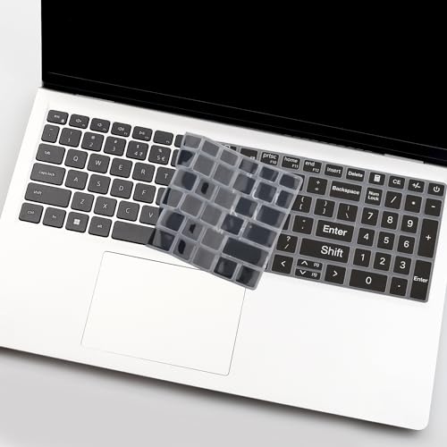 Keyboard Cover with Large Letters for 2025 Dell 16 Plus Laptop DB16250 DB16255 DC16250, Dell 15 Laptop DC15250 DC15255 15.6",2024 2023 Inspiron 15 3510 3511 3520 3525 3530 3535 5510 5515 5518 15.6 - color: Large Letters Black