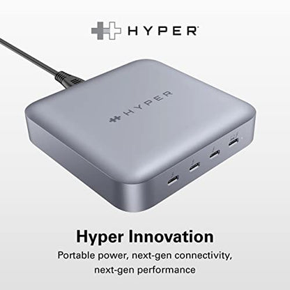 HyperDrive USB-C & Thunderbolt 4 Hub with Integrated GaN Power Source - Three Thunderbolt 4 Downstream Ports and One Upstream Port with 96W Passthrough Charging - style: 4-in-1