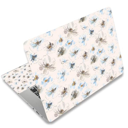 11.6 13 13.3 14 15 15.6 inches Netbook Laptop Skin Sticker Decal Reusable Protector Cover Case for Laptop Notebook chromebook Blue Flowers W-NEK-57 - color: W-NEK-57
