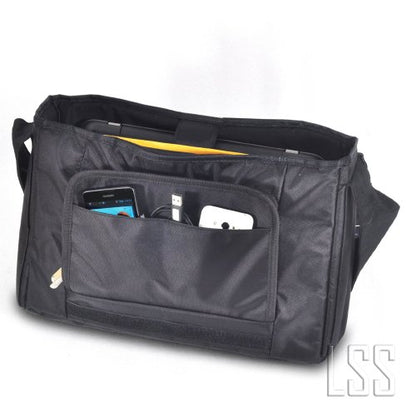 LSS 15” 15.6 inch Laptop Padded Compartment Shoulder Messenger Bag, Carrying Case for 14" 15" 15.6" & Smaller Size Notebook - color: Earth and Moon Eclipse, size: 15 inch