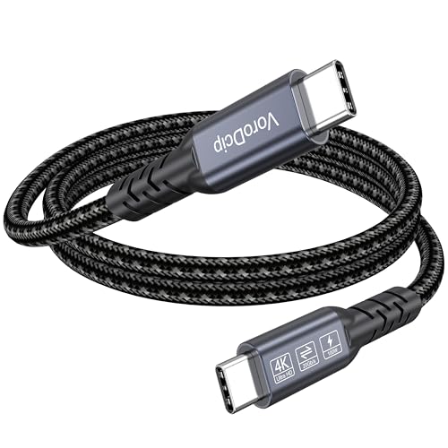USB C Monitor Cable 3FT, 4K@60Hz Display Video, USB C 3.2 Gen 2x2 with 20Gbps High Speed Data Transfer, 100W Fast Charging Cord for Monitor, Laptop, Phone, Portable SSD, Dock