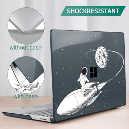 Mektron Surface Laptop Go 12.4 inch Case Compatible with Go 3/2/1 Microsoft Surface Laptop 12.4" Cover 2023-2020 Releases Model 1943/2013 Plastic Hard Shell Case with Screen Protector, Astronaut - color: Astronaut