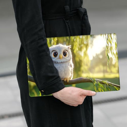 Laptop Skin Sticker Decal 12" 13" 13.3" 14" 15" 15.6",Waterproof Scratch Resistant Vinyl,Reusable Easy to Apply,for MacBook HP Dell Notebooks Netbooks Laptop,2 Wrist Pads,Cute Owl Tree - color: Cute Owl Tree