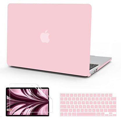 B BELK for MacBook Air 13.6 inch Case M5 2026 2025-2022 M4 M3 M2, Baby Pink | Model A3449 A3240 A3113 A2681, Plastic Hard Shell Case for MacBook Air 13 inch Case with Keyboard Cover & Screen Protector - color: Rose Quartz