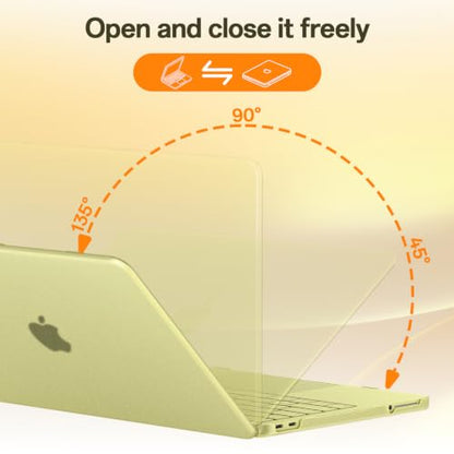 Case Compatible with MacBook Neo 13 inch 2026 (Model A3404), Scratch Resistant Protective Hard Shell Cover, Matte Citrus - color: Matte Citrus