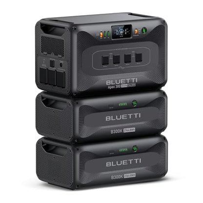 BLUETTI Apex 300 Solar Generator & 2 B300K, 8294.4Wh LFP Battery Backup | Power Station with 6 3840W AC Outlets 7680W Surge, 120V/240V Dual Voltage Output, Modular Power for Home, RV and Emergencies - style: BLUETTI Apex 300+2xB300K