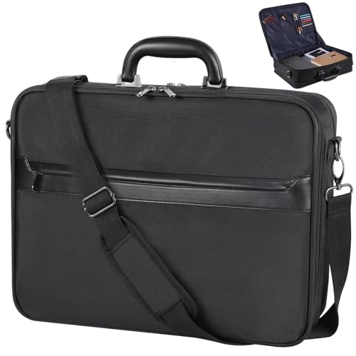 Jetviivid Laptop Briefcase for Men, 15.6-16 inch Lightweight Attache Case | 120° Opening Design,Professional Business Work Bag Computer Carrying Case