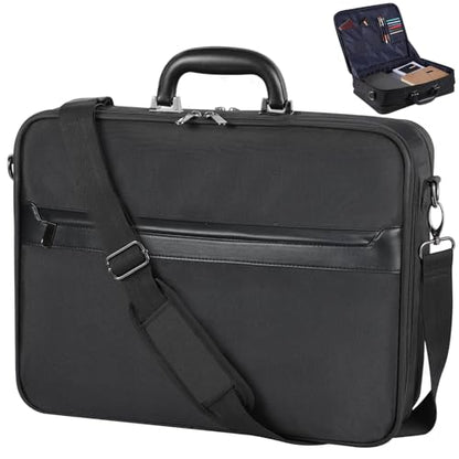 Jetviivid Laptop Briefcase for Men, 15.6-16 inch Lightweight Attache Case | 120° Opening Design,Professional Business Work Bag Computer Carrying Case