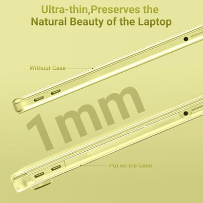 MOSISO Compatible with MacBook Neo Case 13 inch 2026 A3404 A18 Pro Chip | Ultra-Thin Surpass Natural Beauty Seamlessly Closes Protective Hard Shell Case Cover, Crystal Citrus - color: Crystal Citrus
