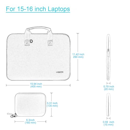 Hseok Laptop Case 15.6 inch Sleeve with Small Case, Compatible with 15.6-16 MacBook Dell HP Acer Asus Lenovo, Neoprene Computer Handbag,P01K01 - color: P01k01, size: 15.6"