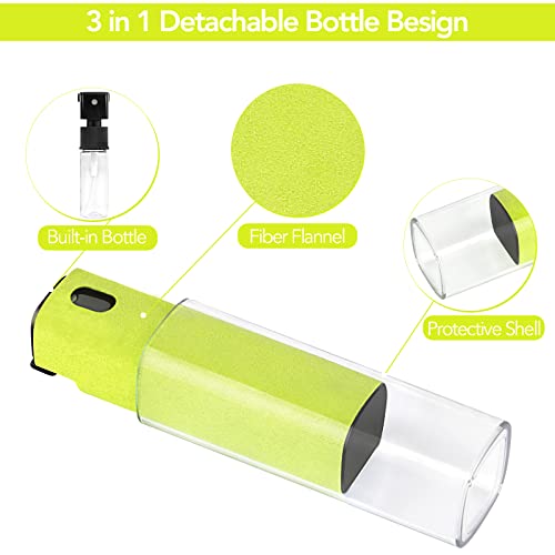 2 Pcs Fingerprint Proof Screen Cleaner,3 in 1Touchscreen Mist Cleaner Spray Wipe Cleaner Fingerprint-Proof Soft Fiber Flannel,Safe for All Phones Glasses Tablet Laptop TV Watch Screens(Green) - color: Green