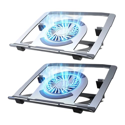 Foldable Aluminum Laptop Stand with Efficient Cooling Systems and Adjustable Angled for 17Inch Notebook Aluminum Laptop Stand - color: Silver