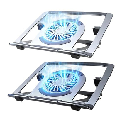 Foldable Aluminum Laptop Stand with Efficient Cooling Systems and Adjustable Angled for 17Inch Notebook Aluminum Laptop Stand - color: Silver