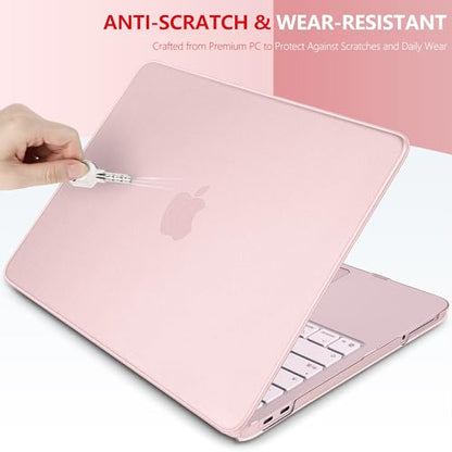 Batianda CrystalMist Case for MacBook Neo 13 Inch 2026, Frosted Blush | 4-in-1 Bundle Official Color Matched, Frosted Translucent Shell, Anti-Fingerprint Matte Finish, Slim Lightweight Protection - color: Matte Blush