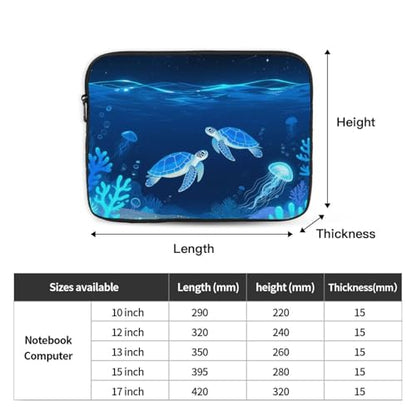 360° Protective Laptop Sleeve Case Shockproof Laptop Cover Blue Turtle Briefcase Carrying Computer Bag 15 inch - size: 15 inch