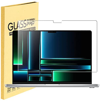 Compatible with MacBookPro 16 inch Screen Protector 2026-2021 Release M5-M1 A3428 A3429 A3403 A2991 A2780 A2485 with Touch ID, MacBook Pro 16.2 Tempered Glass Screen Protector 9H Hardness,Anti-Fingerprint | A3428 A3429 A3403 A2991 A2780 A2485, Touch ID Co