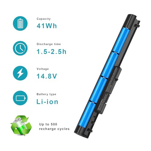 ASUNCELL 776622-001 LA04 Laptop Battery Replacement for HP Pavilion 14 15 241 247 248 340 345 G1 G2 LA03DF 15-F272WM 15-F233WM 15-F211WM 752237-001 728460-001 4 Cells 14.8V 41Wh - color: LA04