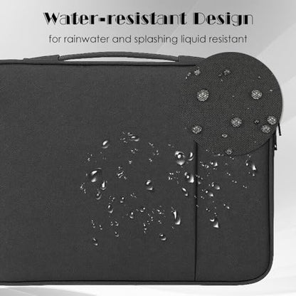 ProElife 13 Inch Laptop Sleeve for MacBook Neo, Retractable Handle, Black | Precision Fit, Soft Inner Lining Padded, Anti-Scratch, Extra Attached Pocket, Travel Carry Laptop Bag for Home Office - color: Black