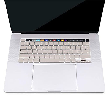 MOSISO Keyboard Cover Compatible with MacBook Pro 13 inch M2 M1 | 2023-2020 A2338 A2289 A2251&Compatible with MacBook Pro 16 2020 2019 A2141 Touch ID, Protective Silicone Skin, Rock Gray - color: Rock Gray