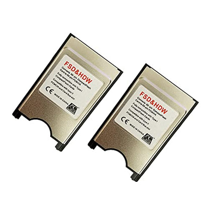 CF Memory Card Adapter PCMCIA Ata Adapter PC Adapter Reader CF Type I to PCMCIA (2 Pack)