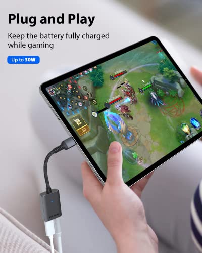 Stouchi 2-in-1 USB C to 3.5mm Headphone Charge Adapter AUX Mic Jack | PD Fast Charging High Resolution DAC for Earphones iPhone 17 16 15, Galaxy S25 /24/S24+/S23/S22/S21, iPad Pro, Pixel 9/8/7 - color: Grey