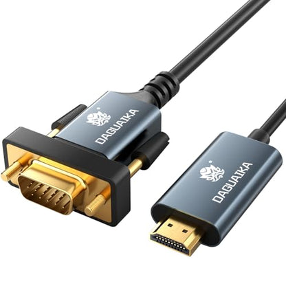 HDMI to VGA Cable Adapter [6ft], 1080P@60Hz Uni-Directional HDMI (Source) to VGA (Display) Monitor Cable (Male to Male) Compatible for Computer, Desktop, Laptop, PC, Monitor, Projector, HDTV, Roku - style: HDMI to VGA