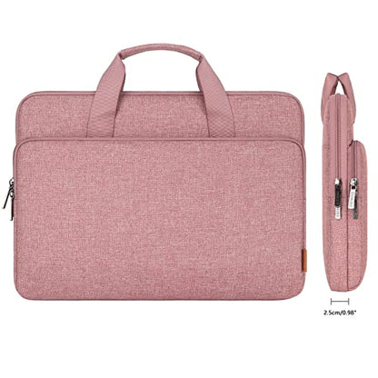 DOMISO 16 inch Laptop Sleeve Protective Case Cover Compatible with 16 16+ inch HP Dell ASUS Lenovo Chromebook,Waterproof Computer Cases Bag with Handle,Pink - color: Pink, size: 16"